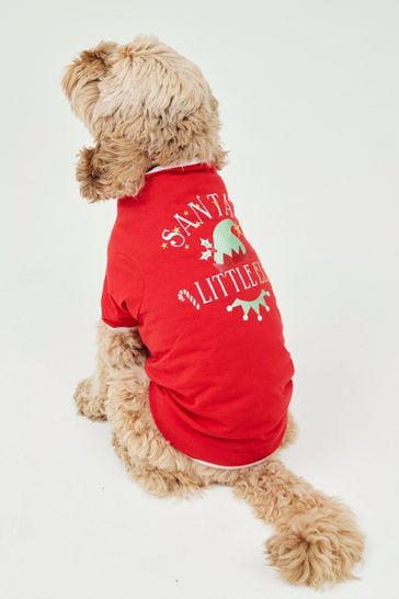 Society 8 Red Santa Helper Christmas Jumper - Dog