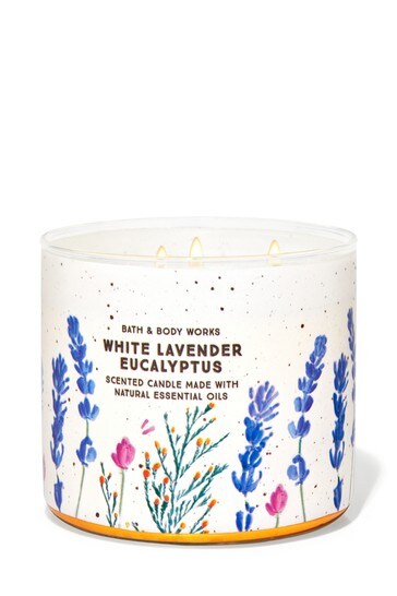 Bath & Body Works White Lavender Eucalyptus 3-Wick Candle 411g