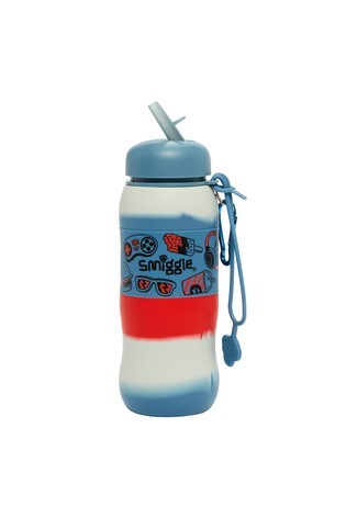 Smiggle Grey Illusion Silicone Roll Bottle