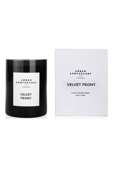 Urban Apothecary Clear 300g Velvet Peony Luxury Scented Candle