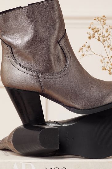 Silver short boots hot sale