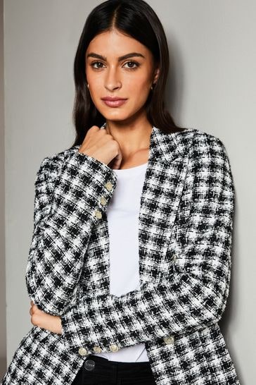 Black shop white blazer