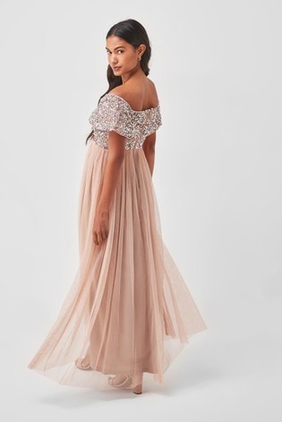 Buy Maya Embellished Bardot Maxi Dress from Next Croatia