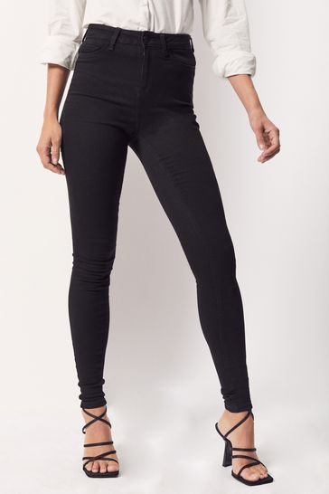 NOISY MAY Black Denim High Waisted Skinny Jean