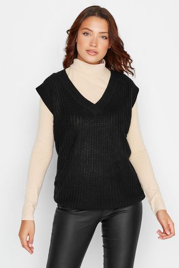 Long Tall Sally Black Chunky Knitted Vest