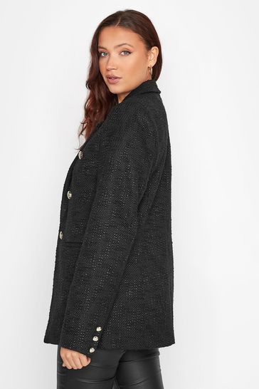 Black boucle blazer 2025