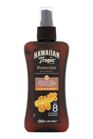 Hawaiian Tropic Protective Dry Spray Oil Coconut & Papaya SPF 8 200ml