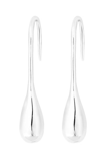 Long 92.5 Sterling silver earrings Filigree Floral Design Dangle Earrings