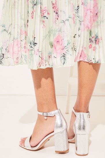 Buy Lipsy Silver Regular Fit Block Mid Heeled Sandal from Next Belgium