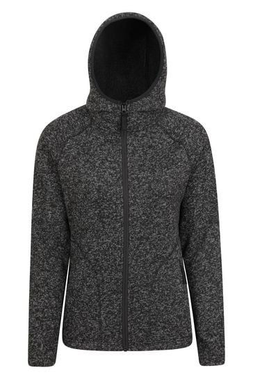 Mountain Warehouse Black Nevis Womens Full Zip Hoodie