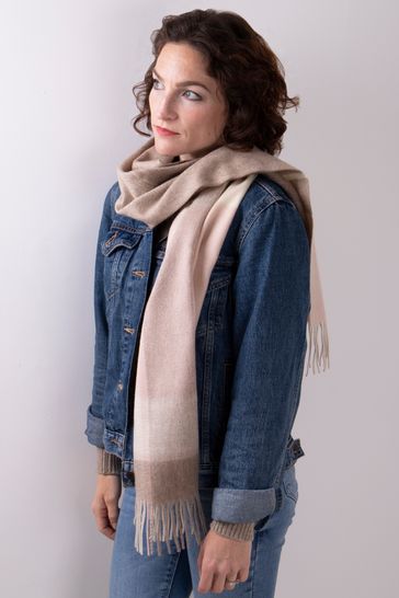 Totes Neutral Faux Fur Woven Scarf