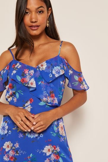 Buy Friends Like These Dobby Chiffon Ruffle Midaxi Dress