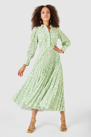 Closet Green London Pleated Shirt Dress