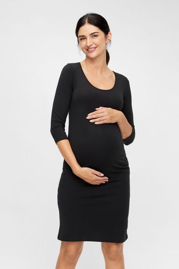 Mamalicious Black 3/4 Sleeve Maternity Dress