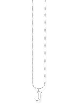 Thomas Sabo Silver Letter 'J' Pendant And Chain