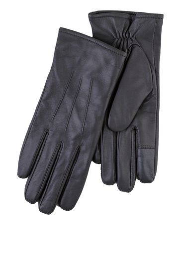 Totes Grey 3 Point Smartouch Leather Glove