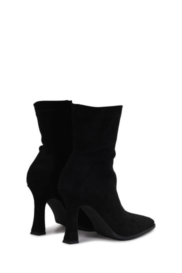 Heeled black cheap sock boots