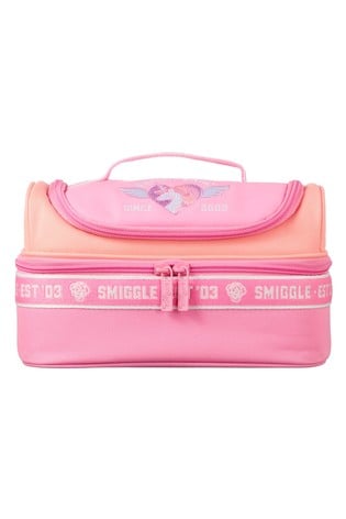 Smiggle Pink Smiggler Double Decker Lunchbox