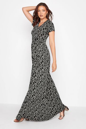 Long Tall Sally Black Strappy Floral Maxi Dress