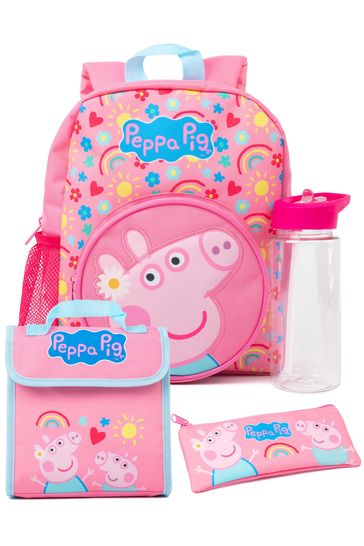 Peppa Pig Girls Backpack and Lunch Box Set One Size