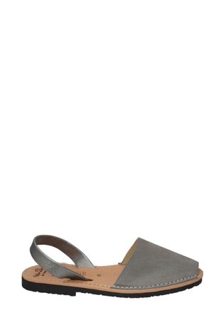 Palmaira Sandals Grey Pale Pink suede with glitter band