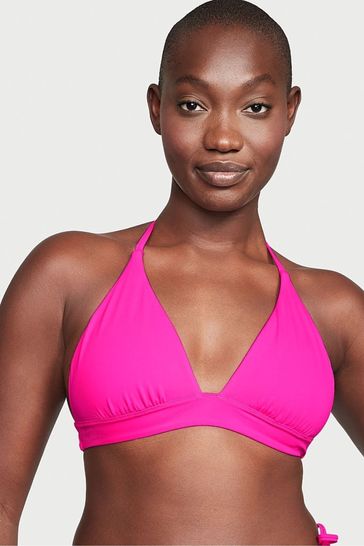 Pink halter clearance bikini