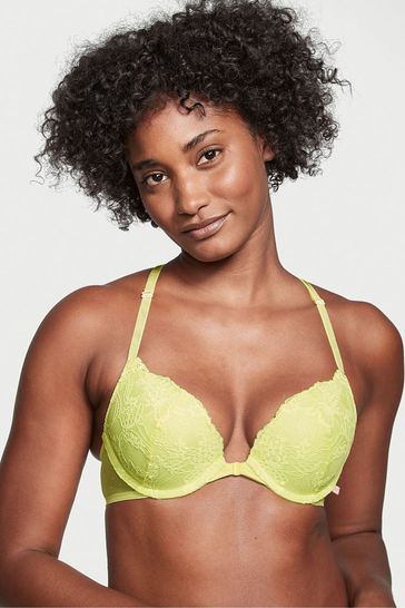Buy Victoria's Secret Lime Citron Yellow Lace Front Fastening Push