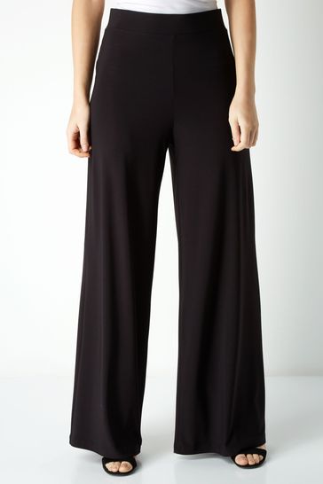 Next black wide leg trousers