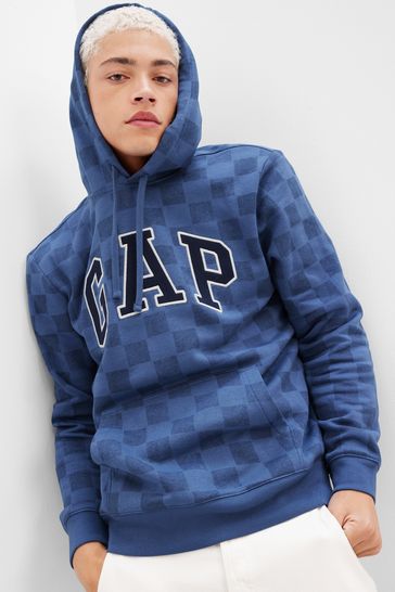 Gap Blue Logo Pullover Hoodie