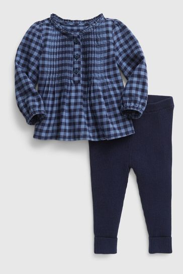 Buy Gap Blue Plaid 2 Piece Outfit Set from Next Luxembourg