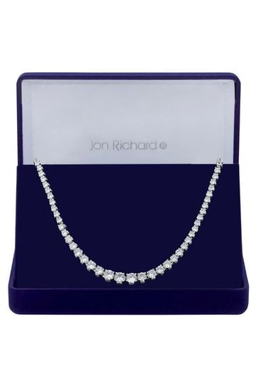 Cubic zirconia graduated online tennis necklace