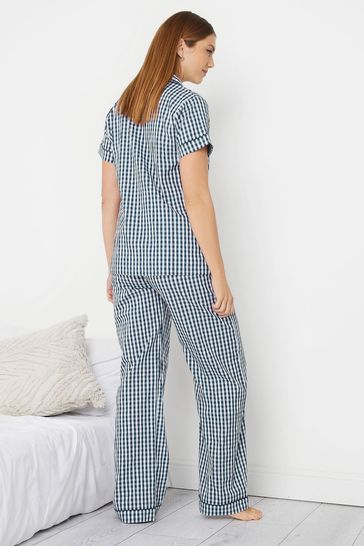Buy Long Tall Sally Blue Woven Pyjama Set from Next India
