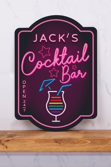 Personalised Neon Effect Bar Sign by Loveabode