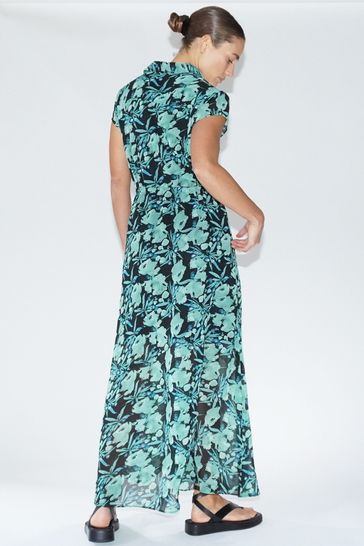 Floral maxi shirt dress uk 2025