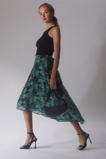 Religion wrap midi skirt top
