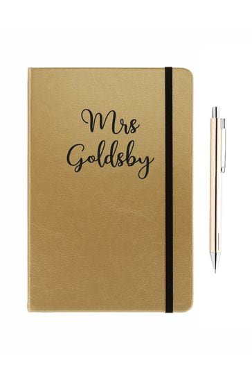 Personalised Notebook with Metallic Pen by ICE London
