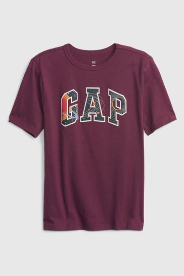 Buy Gap Purple Logo T Shirt from Next Luxembourg