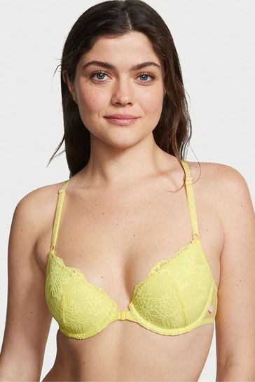 Buy Victoria's Secret Lime Citron Yellow Lace Front Close Push Up Bra from  Next Luxembourg