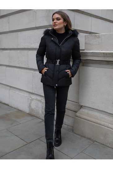 Buy Lipsy Belted Padded Jacket from 