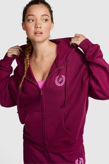 Victoria secret top pink maroon hoodie
