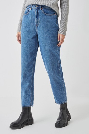 JJXX Medium Blue Denim High Waist Mom Jeans