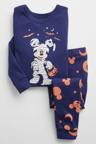 Gap Blue Disney Mickey Mouse Halloween Organic Cotton Pyjamas