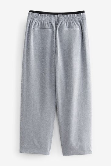 Mens wide hotsell leg cropped trousers