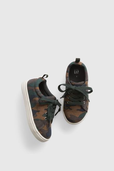 Green camo shop trainers
