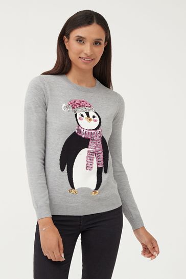 Society 8 Light Grey Christmas Jumper Women