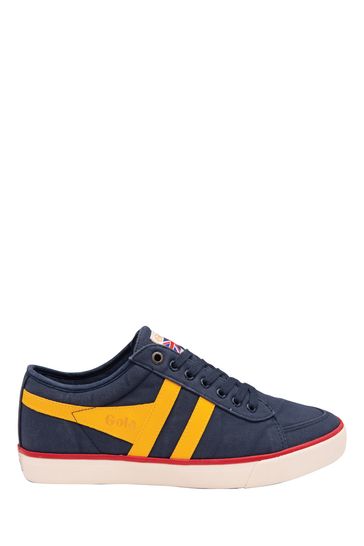 Gola Navy, Sun and Red Men's Comet Canvas Lace-Up Trainers