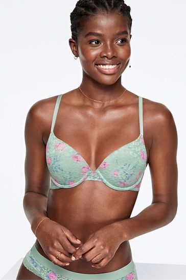 Buy Victoria's Secret PINK Soft Sage Florals Wear Everywhere Lace Push-Up  Bra from Next Ireland