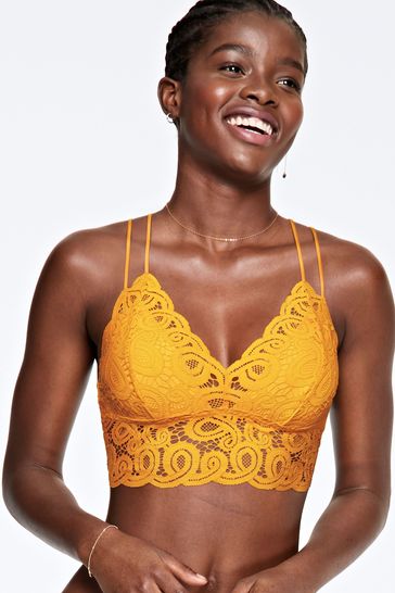 Buy Victoria s Secret PINK Banana Crochet Lace Bralette from Next Ireland