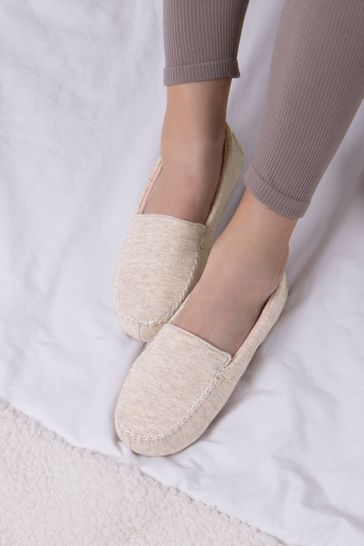 Totes Neutral Textured Moccasin Slippers