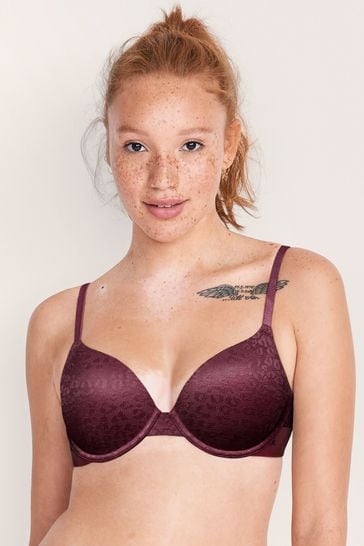 Victoria's Secret Pink Wear Everywhere Push Up Bra Lace Color Ruby